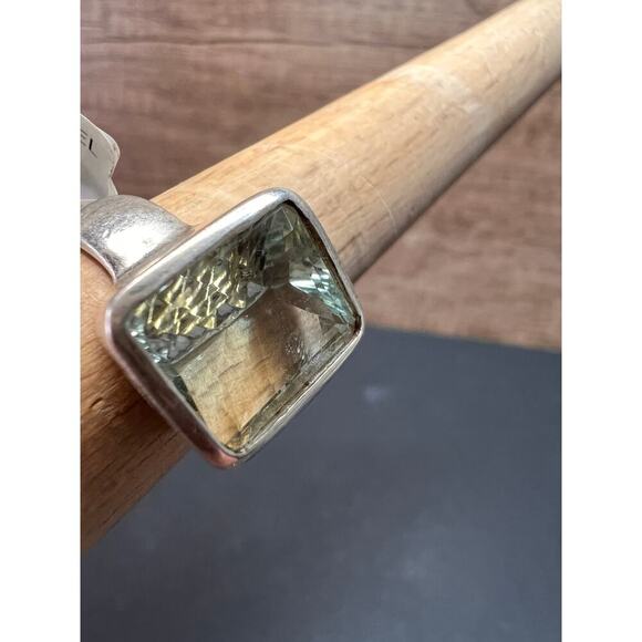 NEW Prasiolite Sterling silver ring 6.87 grams - Picture 11 of 16